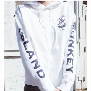 Brandy Melville White Malibu Cove Hoodie